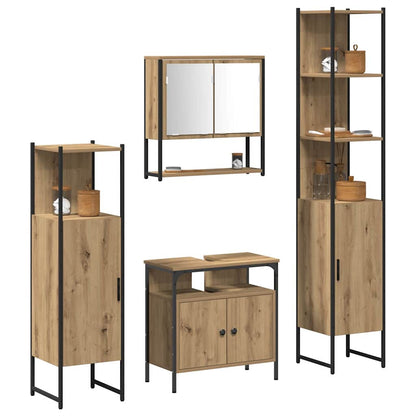 Bathroom Furniture Set 4 pcs Artisan Oak Engineered Wood