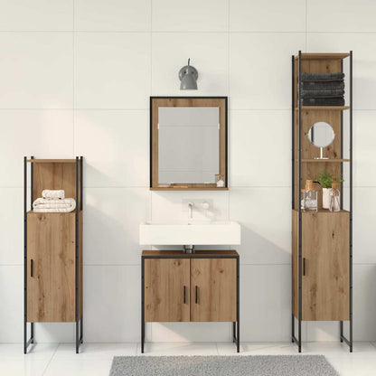 Bathroom Furniture Set 4 pcs Brown Engineered wood