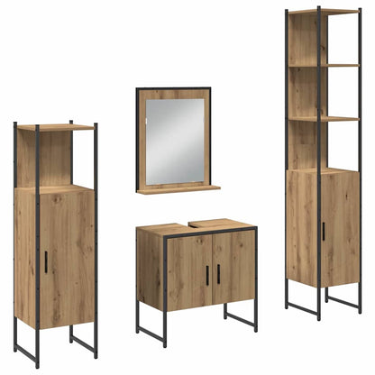 Bathroom Furniture Set 4 pcs Brown Engineered wood
