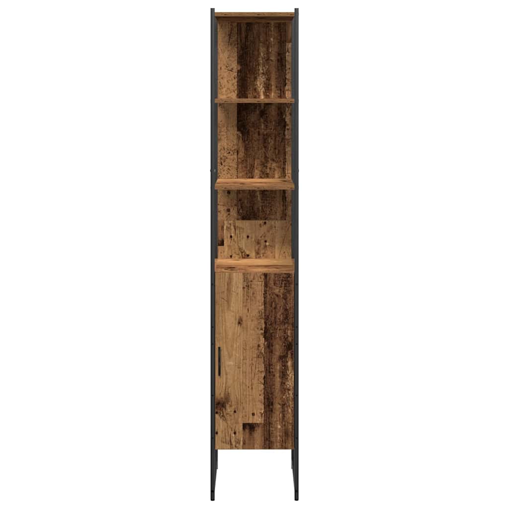 Bathroom Furniture Set with Door 4 pcs Brown 33 x 33 x 185.5 cm