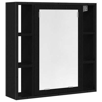 Bathroom Furniture Set 4 pcs Black Oak Engineered Wood