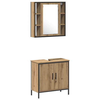 Bathroom Furniture Set 4 pcs Brown Engineered wood