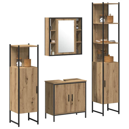 Bathroom Furniture Set 4 pcs Brown Engineered wood
