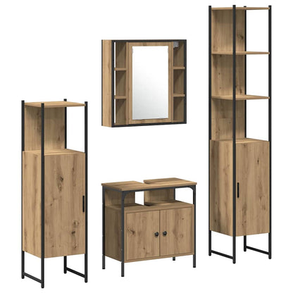 Bathroom Furniture Set 4 pcs Artisan Oak Engineered Wood