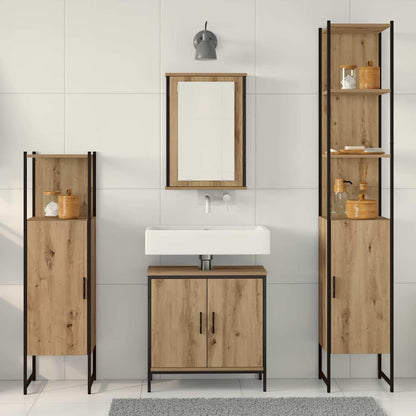 Bathroom Furniture Set 4 pcs Brown Engineered wood
