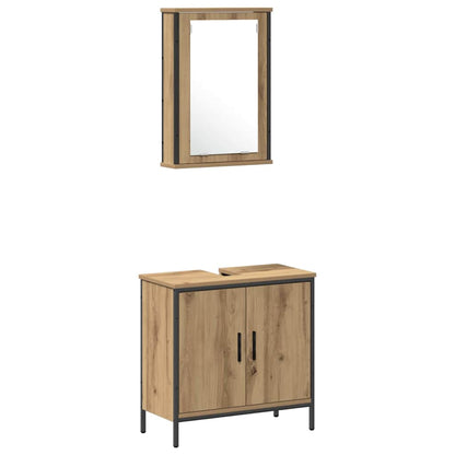 Bathroom Furniture Set 4 pcs Brown Engineered wood