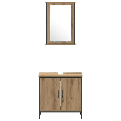 Bathroom Furniture Set 4 pcs Brown Engineered wood
