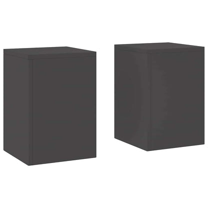 Plant Stand 2 pcs Black 24 x 24 x 35 cm Cold-rolled Steel