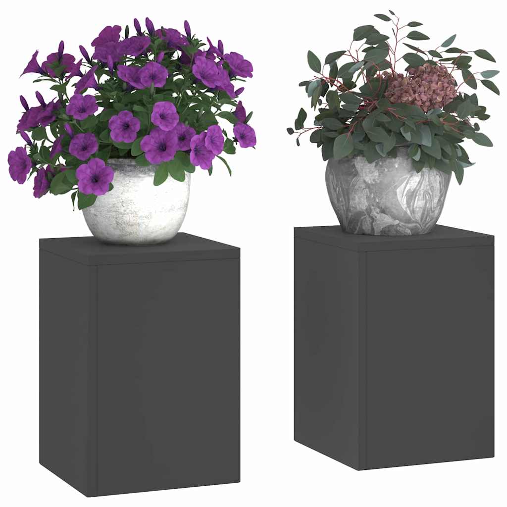 Plant Stand 2 pcs Black 24 x 24 x 35 cm Cold-rolled Steel