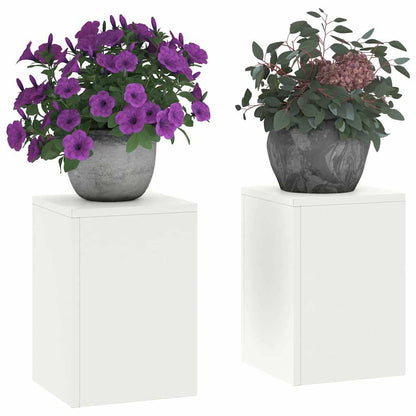 Plant Stand 2 pcs White 24 x 24 x 35 cm Cold-rolled Steel