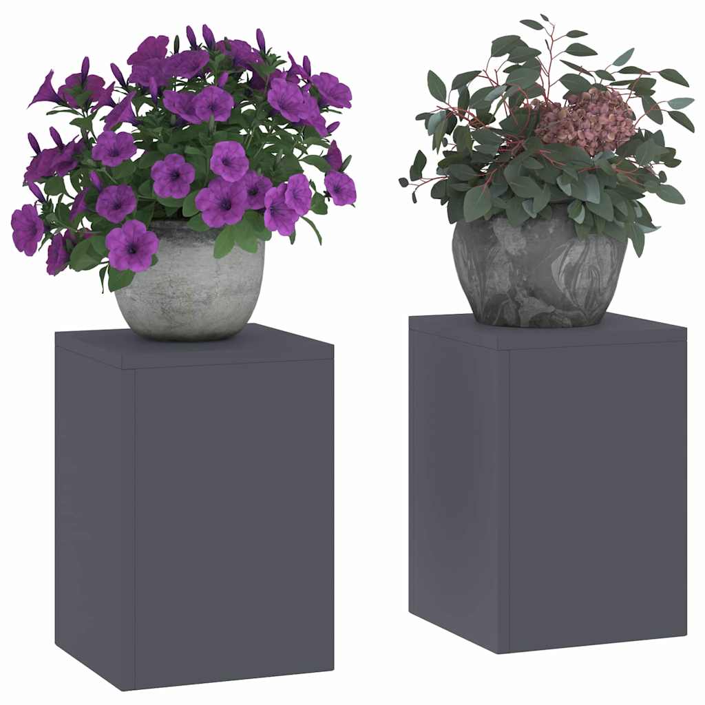 Plant Stand 2 pcs Anthracite 24 x 24 x 35 cm Cold-rolled Steel