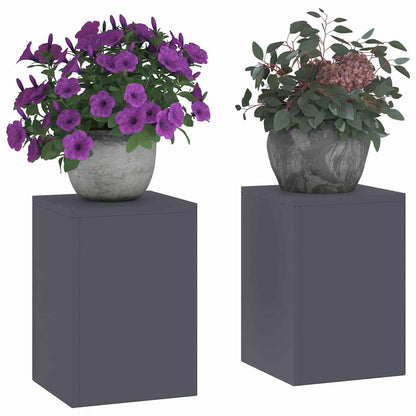 Plant Stand 2 pcs Anthracite 24 x 24 x 35 cm Cold-rolled Steel