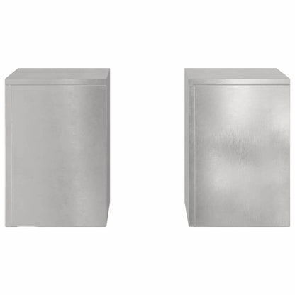 Plant Stand 2 pcs Silver 24 x 24 x 35 cm Stainless Steel