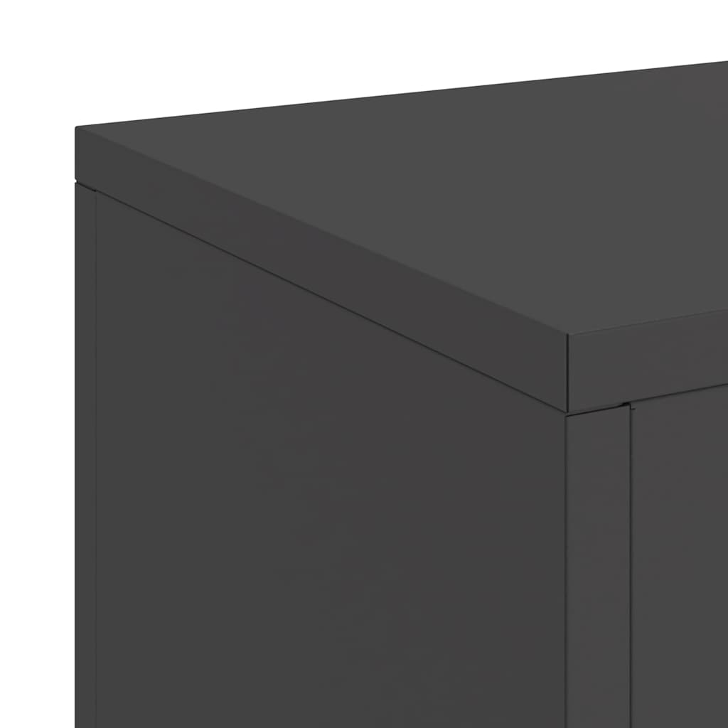 Plant Stand 2 pcs Black 24 x 24 x 55 cm Cold-rolled Steel
