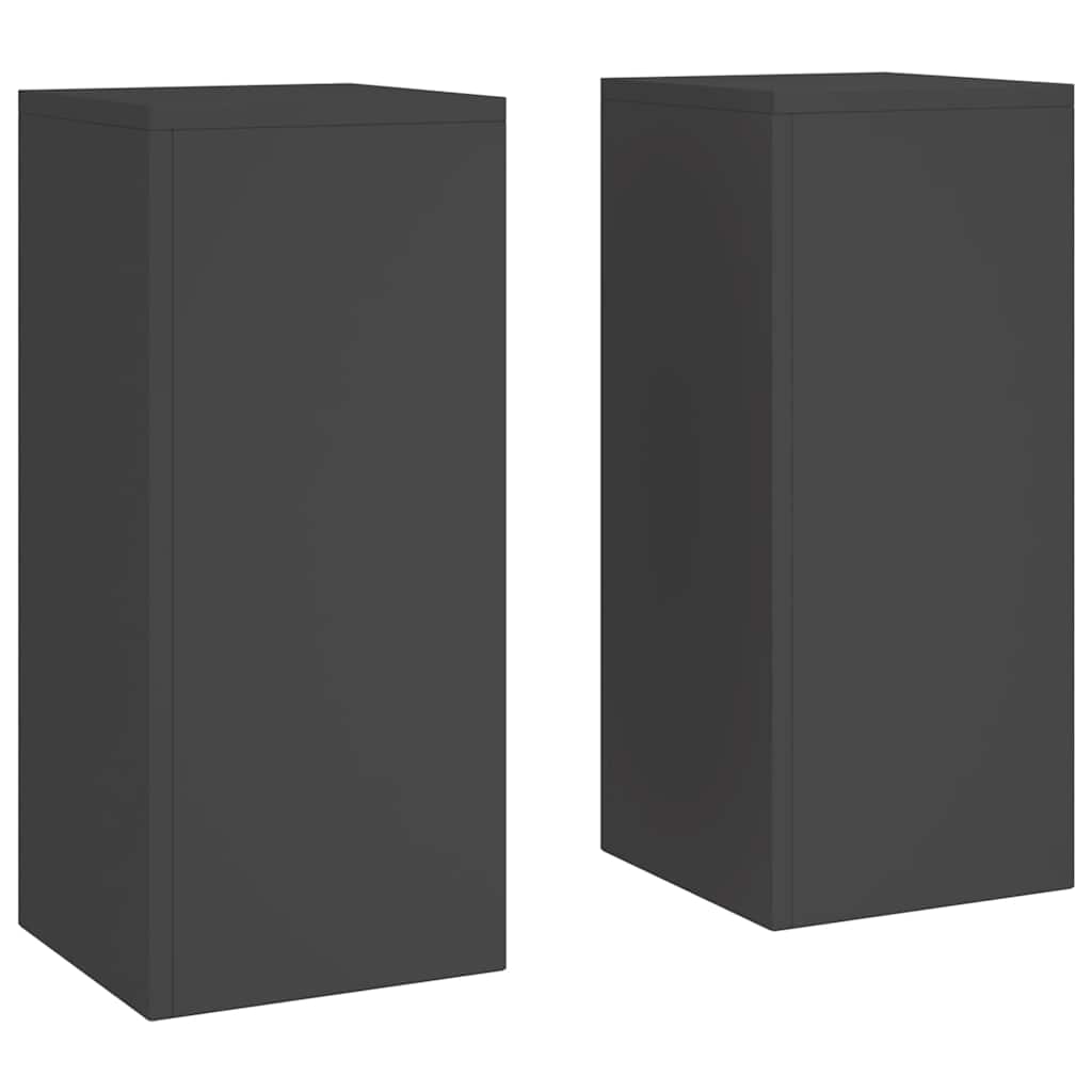Plant Stand 2 pcs Black 24 x 24 x 55 cm Cold-rolled Steel