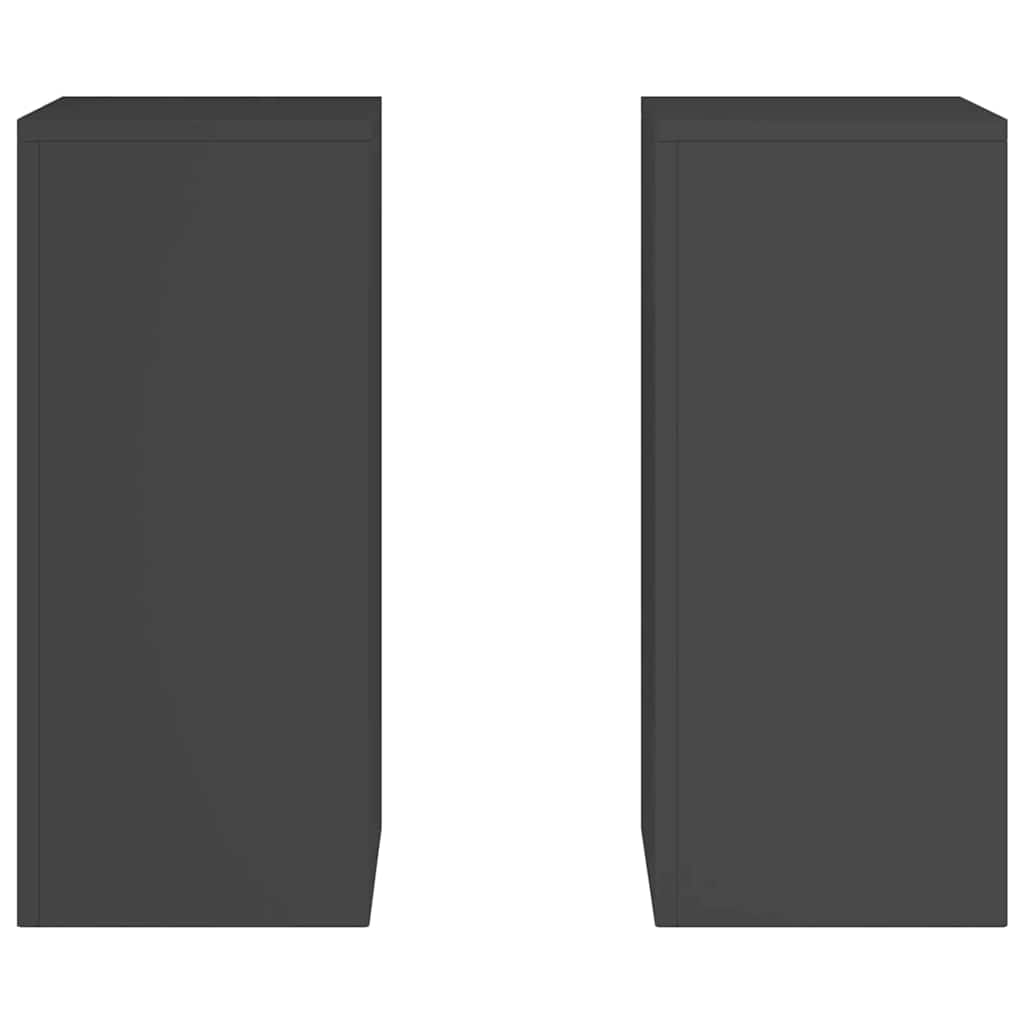 Plant Stand 2 pcs Black 24 x 24 x 55 cm Cold-rolled Steel