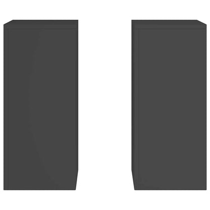 Plant Stand 2 pcs Black 24 x 24 x 55 cm Cold-rolled Steel
