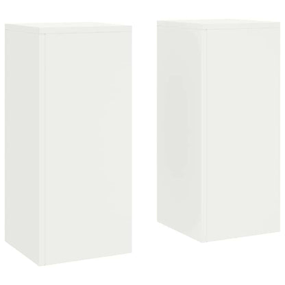 Plant Stand 2 pcs White 24 x 24 x 55 cm Cold-rolled Steel