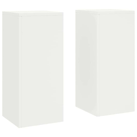 Plant Stand 2 pcs White 24 x 24 x 55 cm Cold-rolled Steel