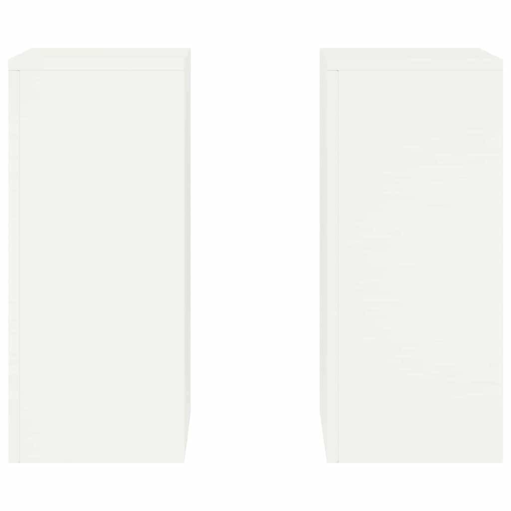 Plant Stand 2 pcs White 24 x 24 x 55 cm Cold-rolled Steel