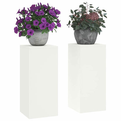 Plant Stand 2 pcs White 24 x 24 x 55 cm Cold-rolled Steel
