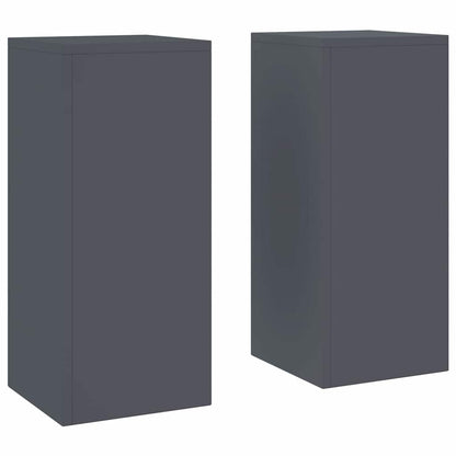 Plant Stand 2 pcs Anthracite 24 x 24 x 55 cm Cold-rolled Steel