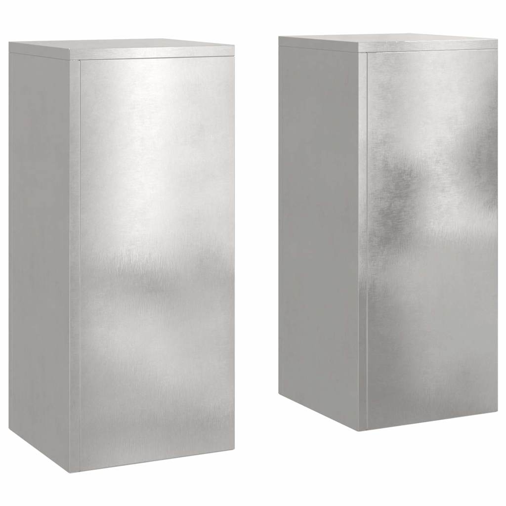 Plant Stand 2 pcs Silver 24 x 24 x 55 cm Stainless Steel