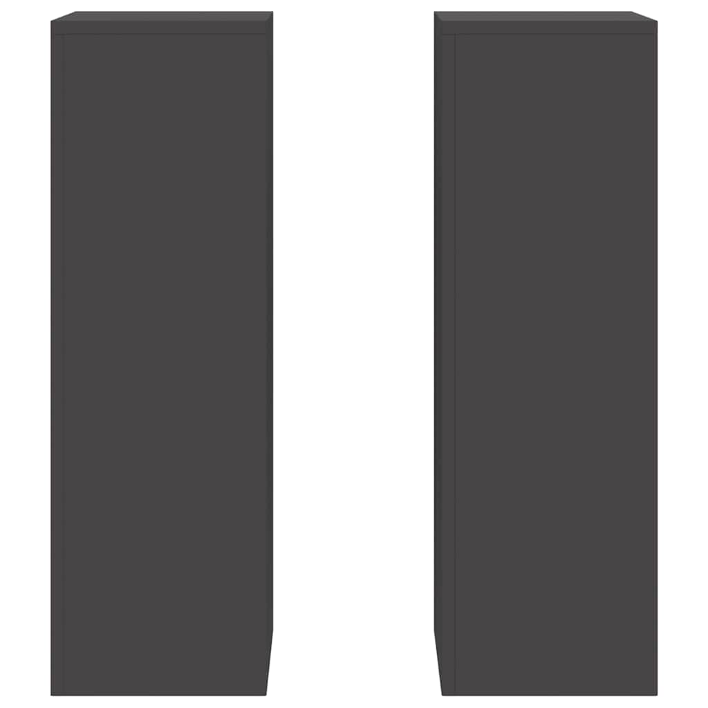 Plant Stand 2 pcs Black 24 x 24 x 75 cm Cold-rolled Steel