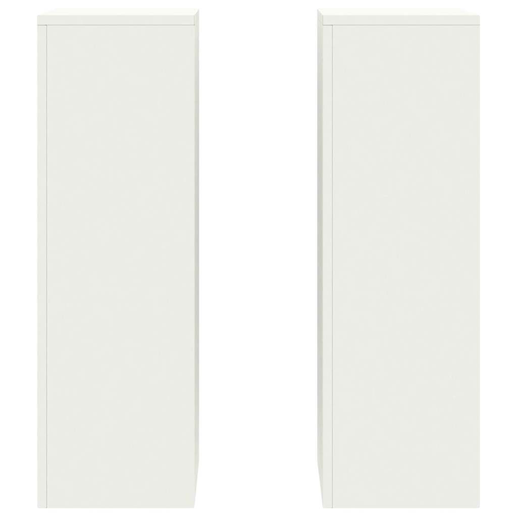 Plant Stand 2 pcs White 24 x 24 x 75 cm Cold-rolled Steel