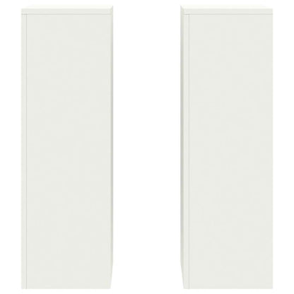 Plant Stand 2 pcs White 24 x 24 x 75 cm Cold-rolled Steel