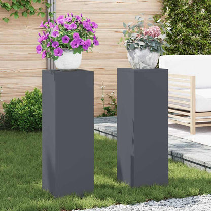 Plant Stand 2 pcs Anthracite 24 x 24 x 75 cm Cold-rolled Steel