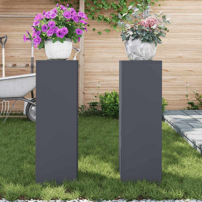 Plant Stand 2 pcs Anthracite 24 x 24 x 75 cm Cold-rolled Steel