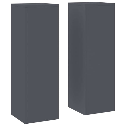Plant Stand 2 pcs Anthracite 24 x 24 x 75 cm Cold-rolled Steel