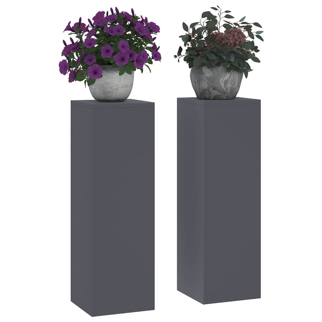 Plant Stand 2 pcs Anthracite 24 x 24 x 75 cm Cold-rolled Steel