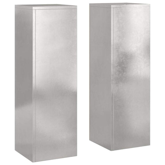 Plant Stand 2 pcs Silver 24 x 24 x 75 cm Stainless Steel