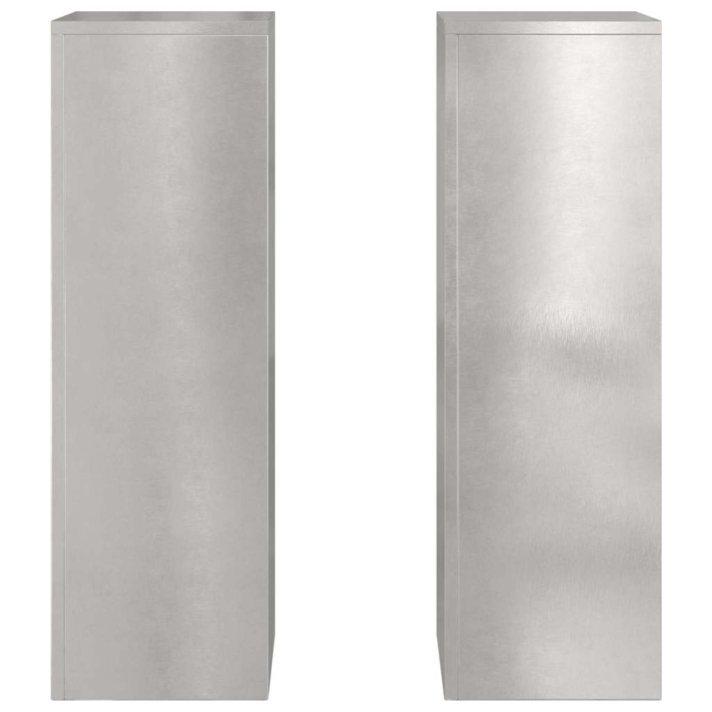 Plant Stand 2 pcs Silver 24 x 24 x 75 cm Stainless Steel