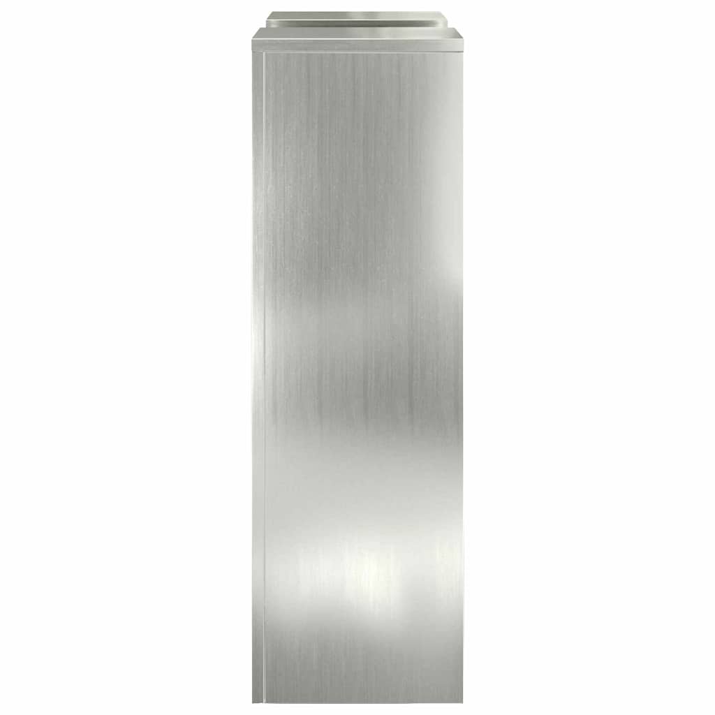 Plant Stand 2 pcs Silver 24 x 24 x 75 cm Galvanised Steel