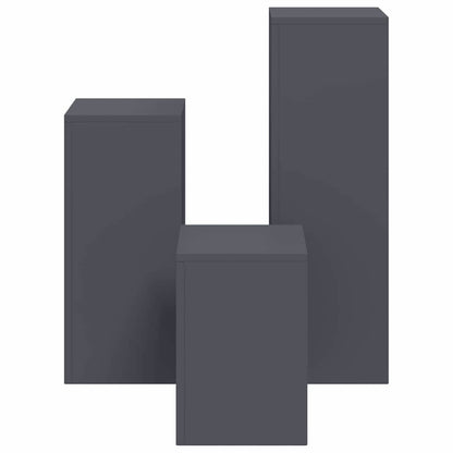 Plant Stand 3 pcs Anthracite 24 x 24 x 75 cm Cold-rolled Steel