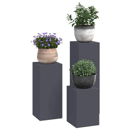 Plant Stand 3 pcs Anthracite 24 x 24 x 75 cm Cold-rolled Steel