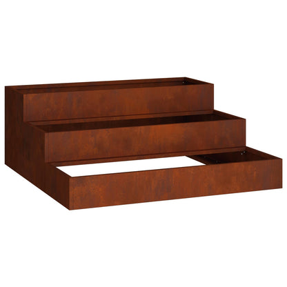 Garden Planter Rusty 90 x 90 x 35 cm Weathering Steel