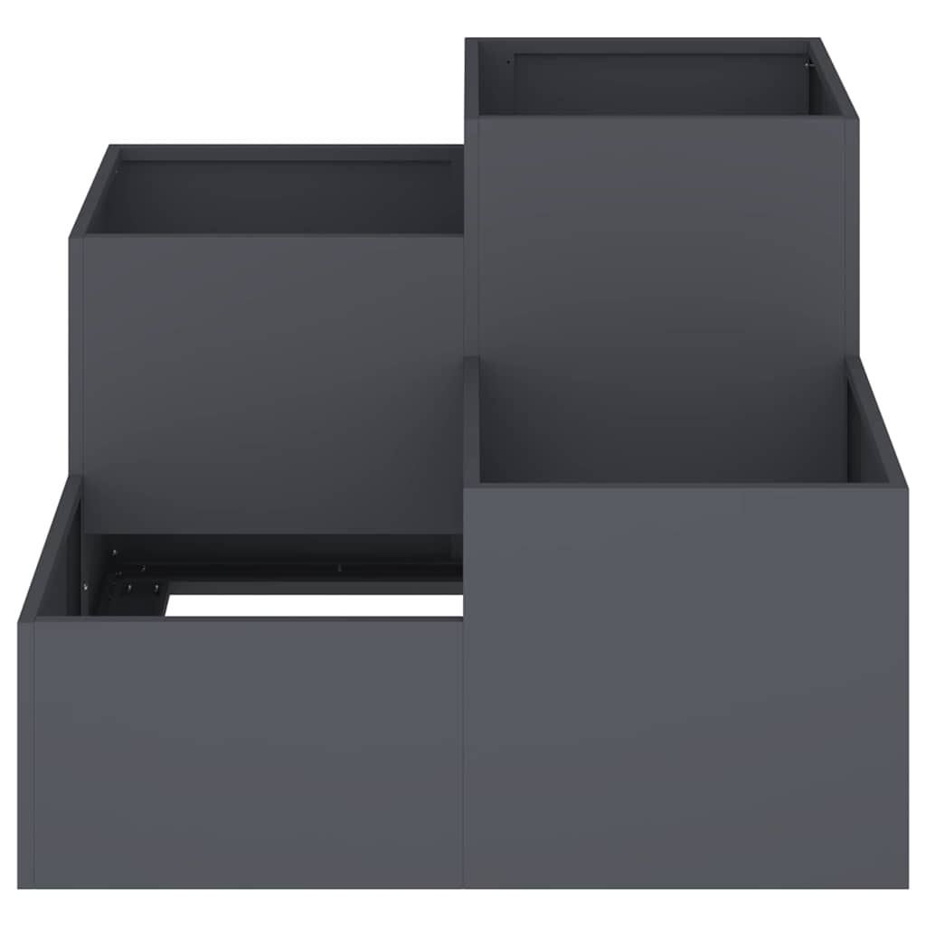 Garden Planter Anthracite 80 x 80 x 60 cm Steel