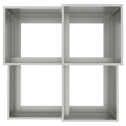 Garden Planter Silver 80 x 80 x 60 cm Stainless steel