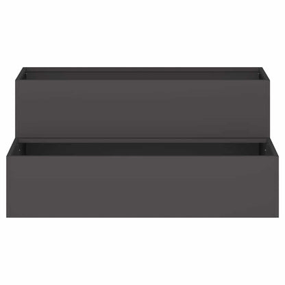 Garden Planter Black 100 x 60 x 45 cm Cold-rolled Steel