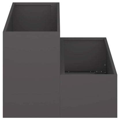 Garden Planter Black 100 x 60 x 45 cm Cold-rolled Steel
