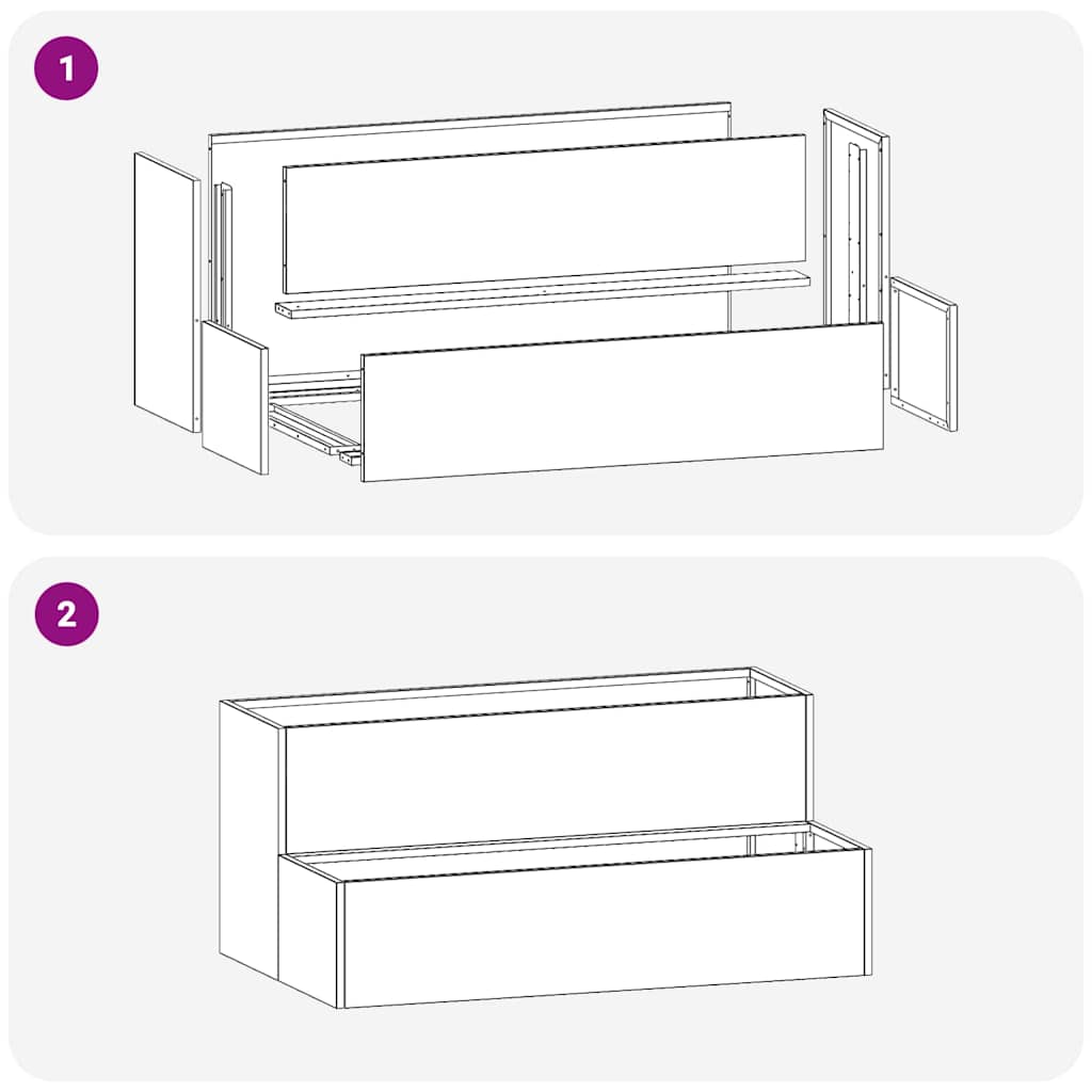 Garden Planter Silver 100 x 60 x 45 cm Galvanised Steel