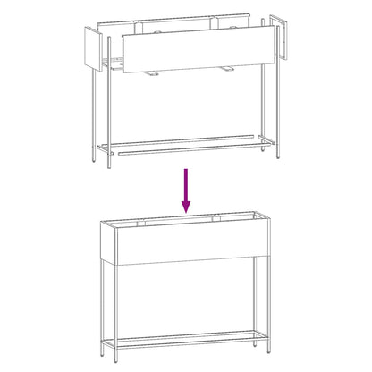 Raised Garden Planter Black 100 x 26 x 82 cm Steel