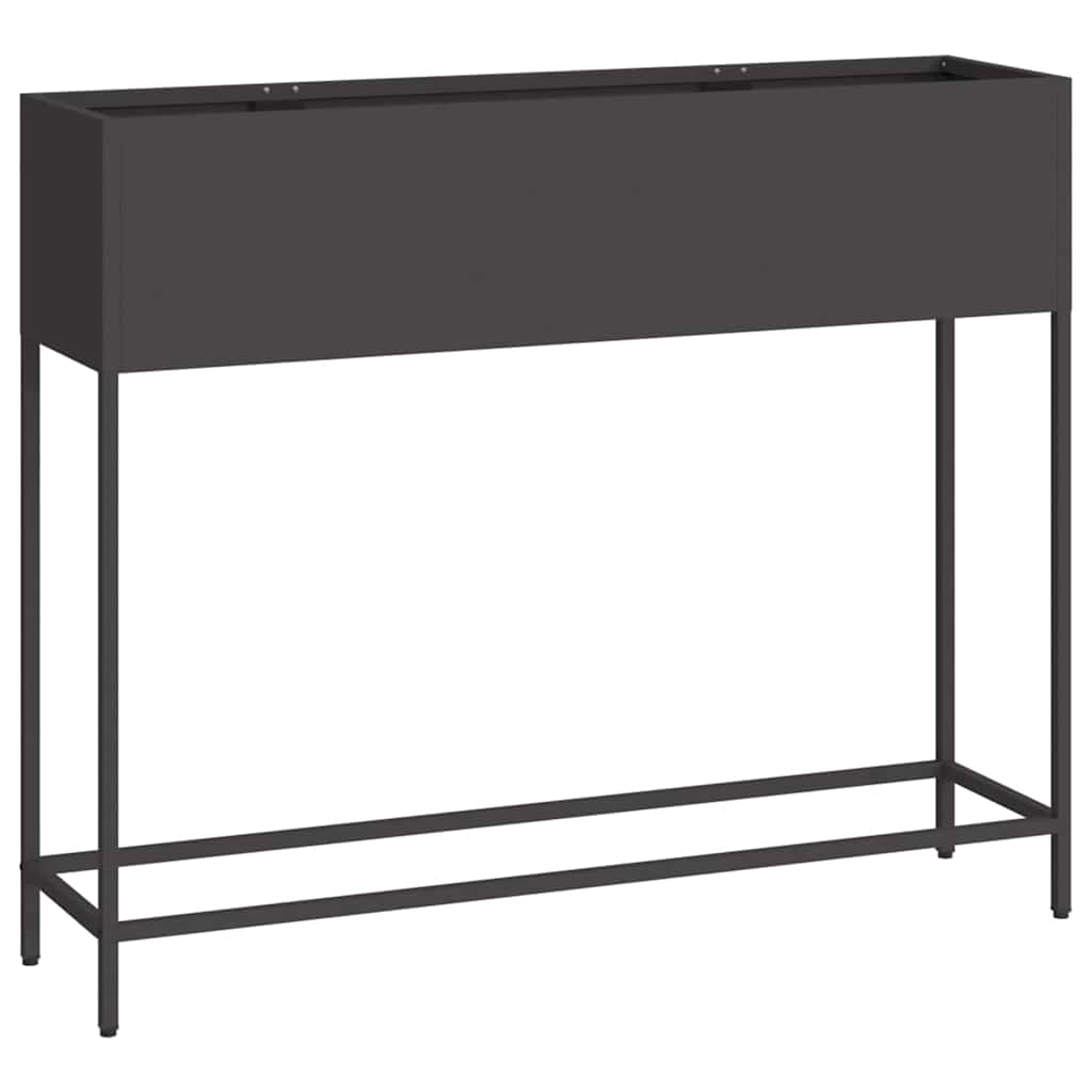 Raised Garden Planter Black 100 x 26 x 82 cm Steel
