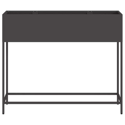 Raised Garden Planter Black 100 x 26 x 82 cm Steel