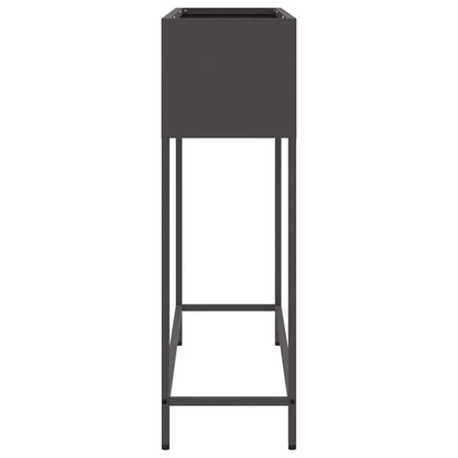 Raised Garden Planter Black 100 x 26 x 82 cm Steel