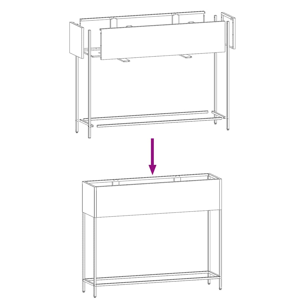 Raised Garden Planter White 100 x 26 x 82 cm Steel